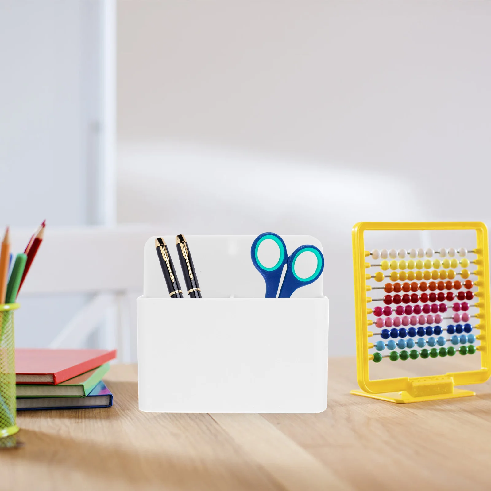 

Magnetic Pen Holder Storage Box Plastic Multi function Stationery Case Desktop ganizer Whiteboard Accessory