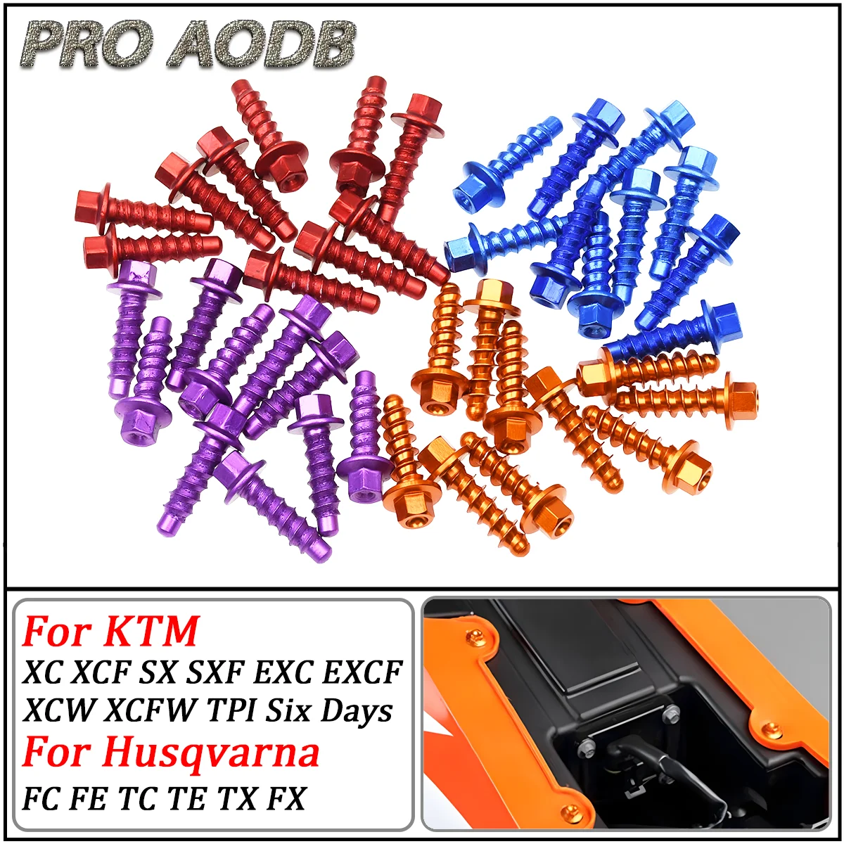 

CNC Aluminum Motorcycle Self Tapping Screw Bolts Kit For KTM EXC XC XCW SX SXF Husqvarna FE TE FC TC FX TX 125 250 300 350 450