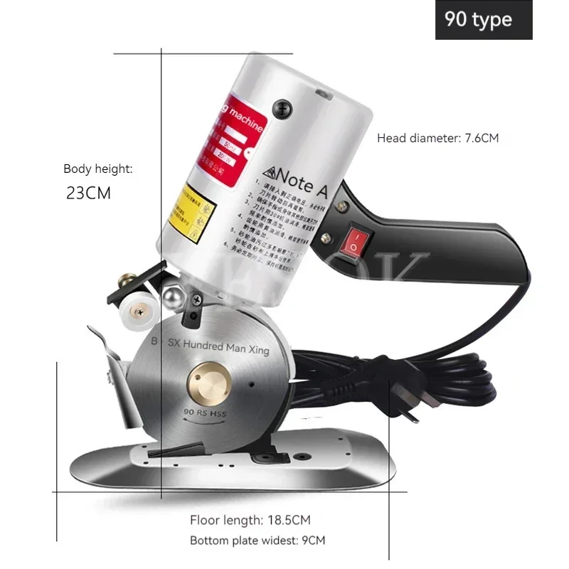 Kleding Elektrische Schaar Doek Cutter Stof Snijmachine Stof Ronde Mes Snijmachine, Elektrische Hand PushScissors200W