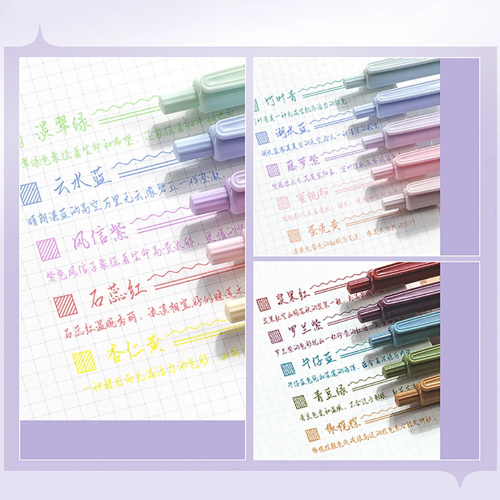 5pcs 0.5 mm Color Gel Pen For Note-taking Quick-drying Marker Pen Fine Tip Smooth Non-stick Ink Replaceable Refill