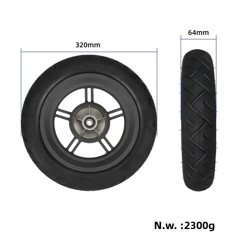 Original Wheel Hub with 60/90-8 Anti-Puncture Tubeless Tire for Xiaomi 5 Plus Electric Scooter Wheel Tyre Replacement Parts