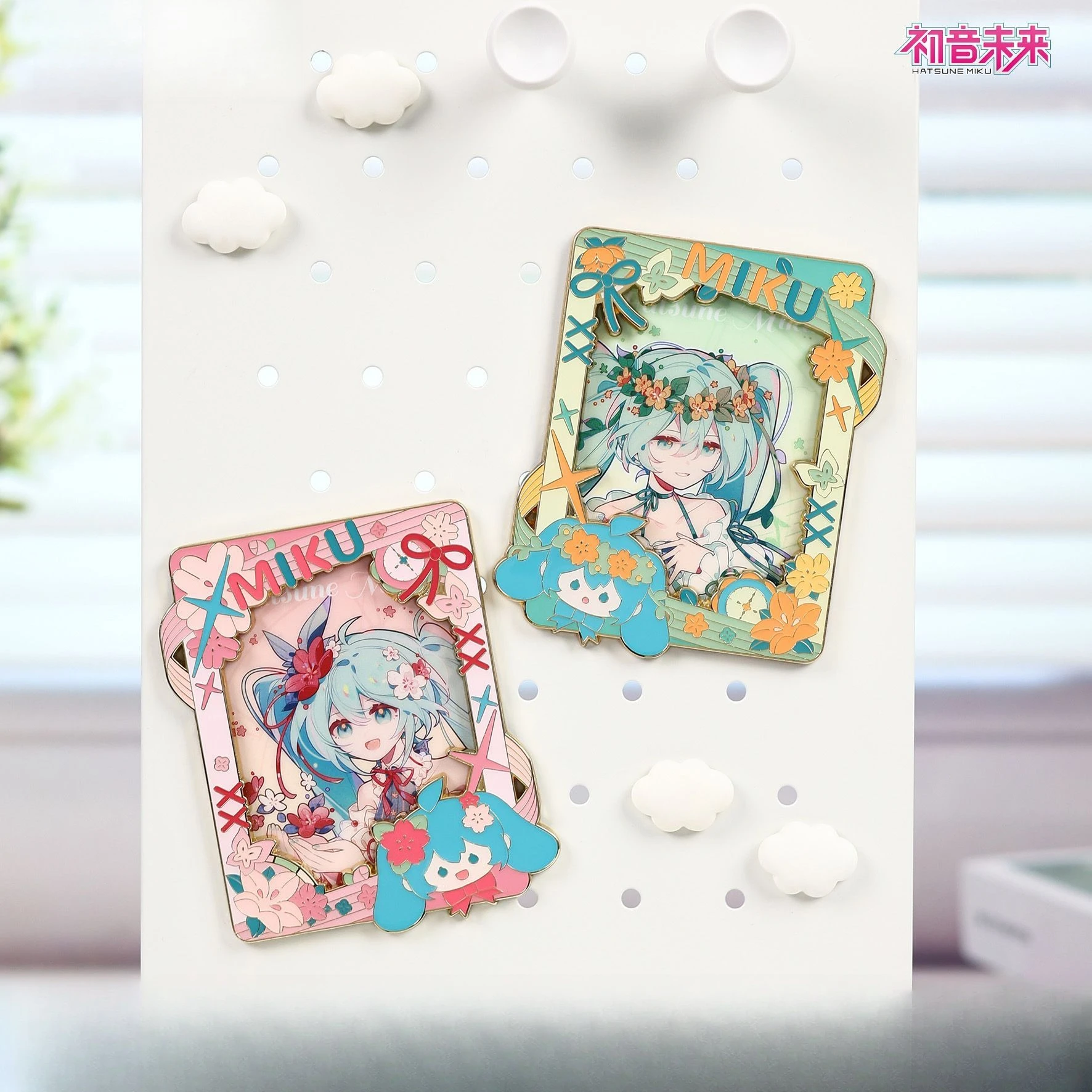 هاتسون ميكو الرسوم المتحركة الطرفية الثلاجة مرآة كونشيرتو سلسلة جميلة إطار صورة معدني عصا الثلاجة #2