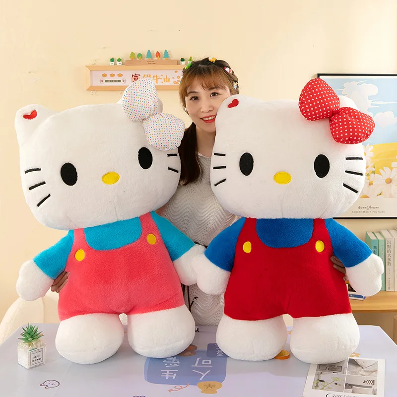 New KT Cat Doll Cute Cat Plush Toy Station Style Little Cat Doll Cloth Doll Pillow Girl Birthday Gift