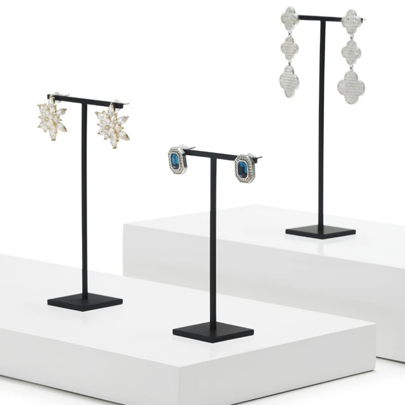 

Gold/Black/Sliver Metal Earrings Display Stand Stud Earrings Shelf Jewelry Display Stand Live Vertical Creative Jewelry