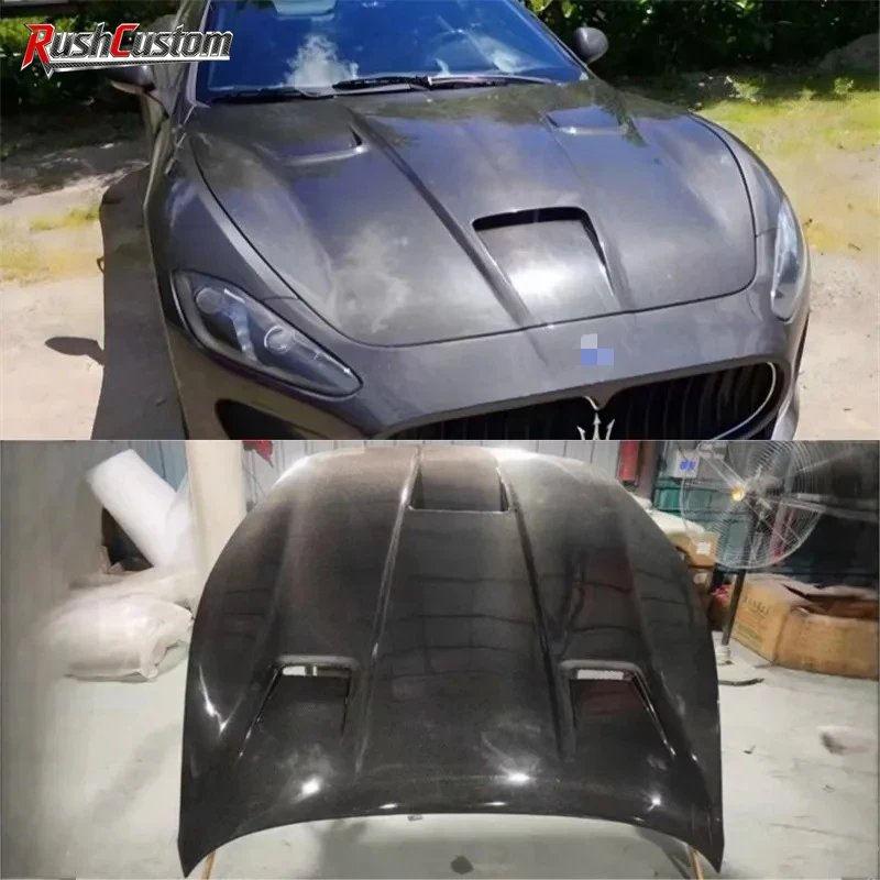 

For Maserati GT GTS 2013 2014 2015 ReaI Carbon Fiber Engine Hood Cover Kit