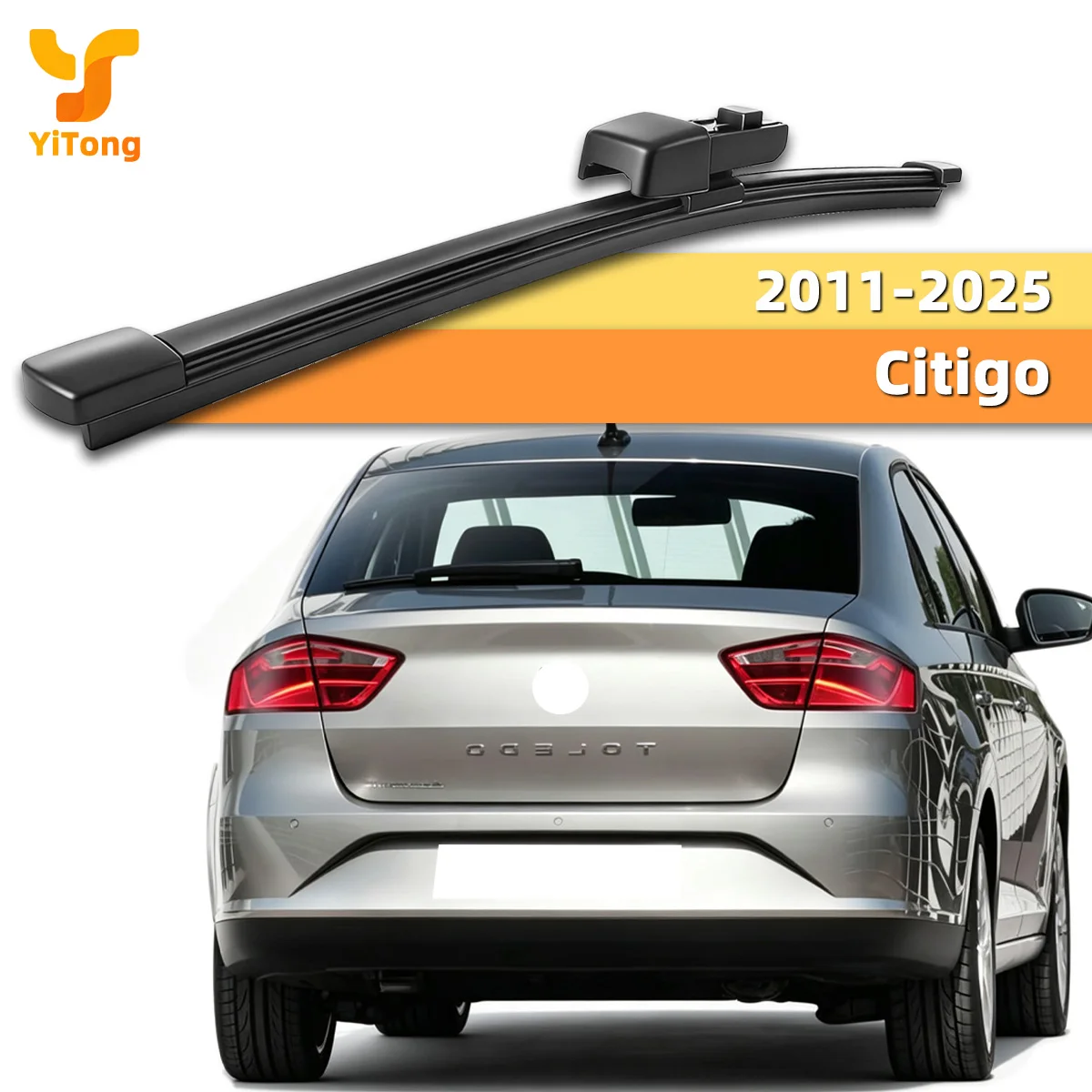 Yitong Suitable for Skoda Citigo 2011-2025 Rear Wiper Blade Natural Rubber Strip Streak Free Silent Durable Automotive Parts