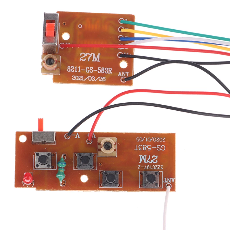 안테나 라디오 시스템이 있는 PCB 송신기 및 리시버 보드 부품, 4CH RC 리모컨, 27MHz 회로