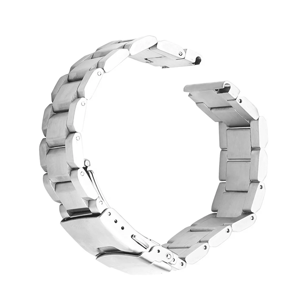 

Premium Stainless Steel Watch Band 20Mm Metallic Finish Elegant Buckle Closure Comfort Fit Replacement Strap for Watch Lovers