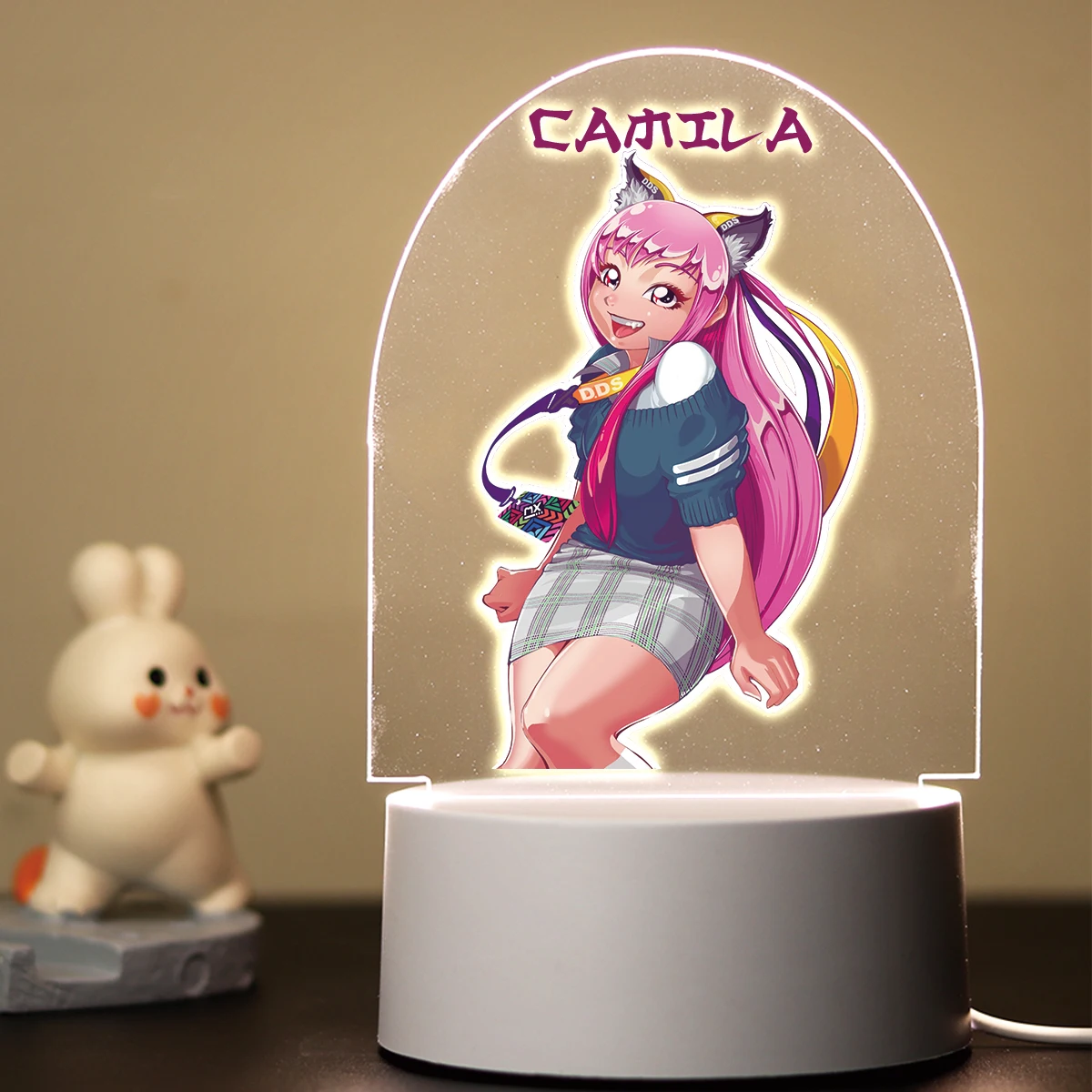 Hot Personalized Japan Anime Girl Boy Custom Name Night Light Home Table Lamp For Kids Children Birhtday Gift Bedroom Decoration