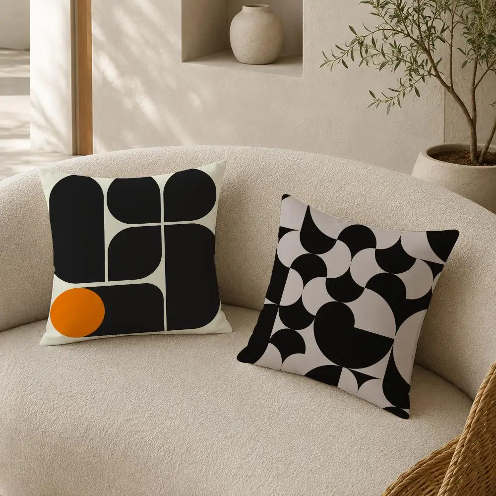 Reduced geometry Cushion Cover Pillow Case plush Double-sided Print Square Covers Sofa Home Cushion