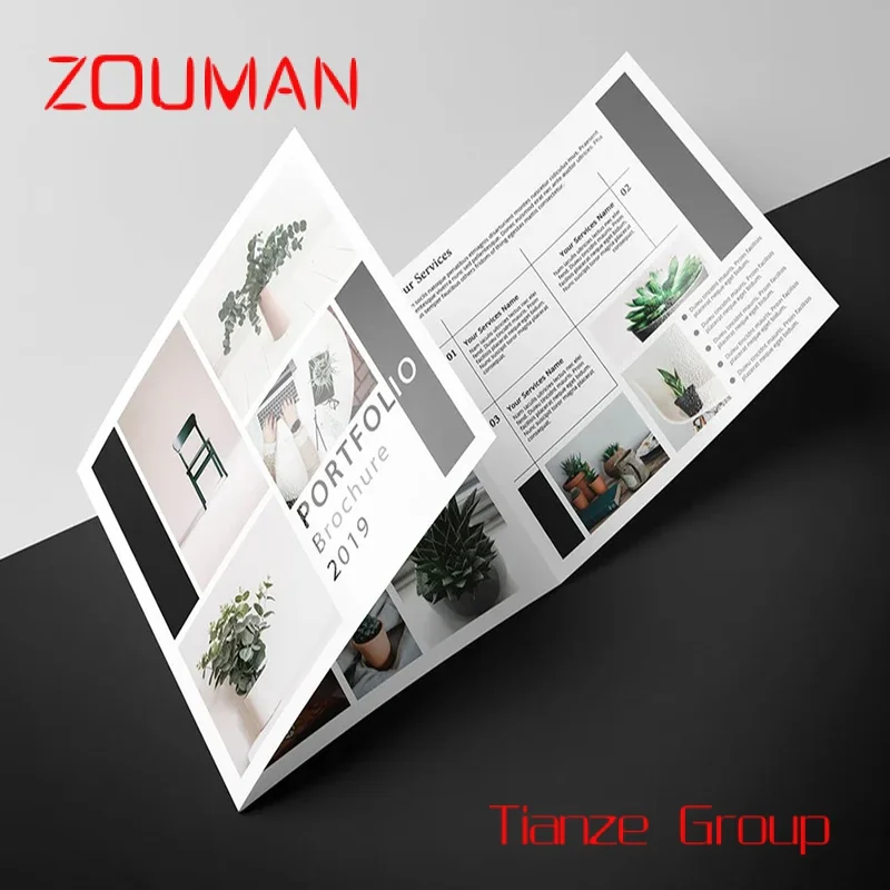 Custom , Customized color printing cheap business folded paper brochure flyer