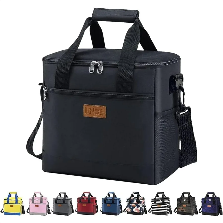 

Large Cooler Bag Collapsible 24 Can Insulated Bags Leakproof Lunch Cooler Tote with MultiPockets for Adult Insulated Thermal Ba