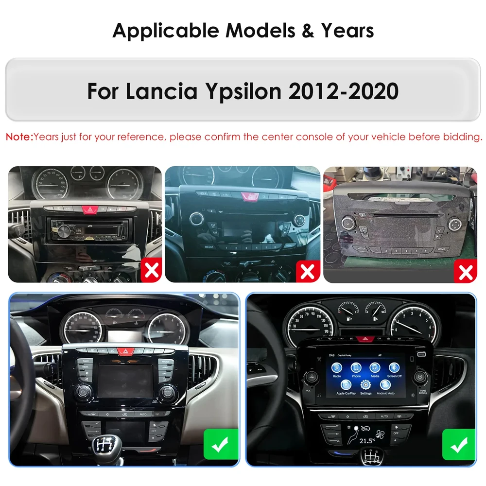 Car Radio Android 16 For Lancia Ypsilon 2006-2020 Multimedia Video Player Gps navigatio 8 Coren Vertical Touch Screen Carplay