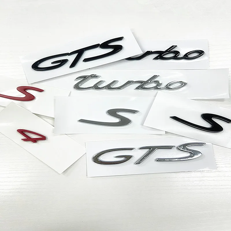 Top Quality 3D Car Letter Trunk Rear Emblem Logo Badge Sticker for Cayenne Panamera Carrera Cayman Taycan electric 911 GT2 RSdie