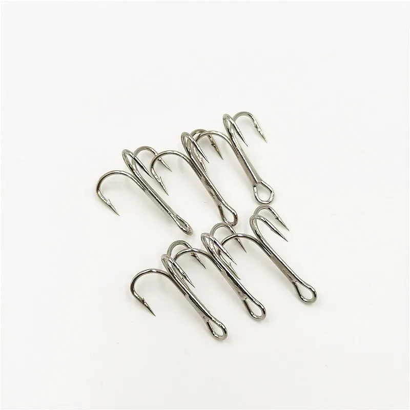 20PCS Treble Hooks 2#-10# Fishhook Barbed Sharp High Carbon Steel Angle Nickel Antirust Tool Tackle Fishing Hook Pesca image 4
