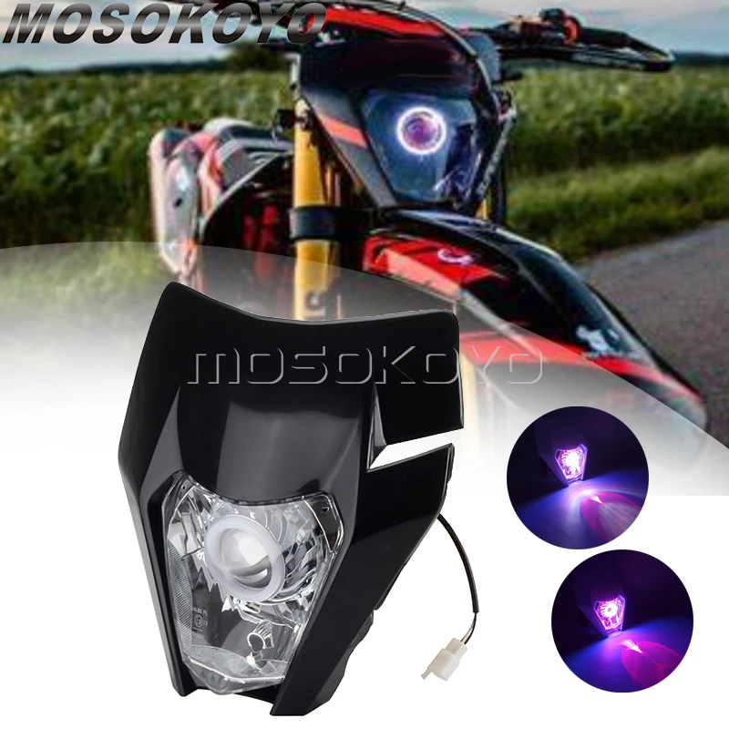 Off Road Enduro Motocross LED Headlight Headlamp Head Light Lamp For Husqvarna TE125 FE250 FC TC EXC XC SXF Honda Suzuki Yamaha