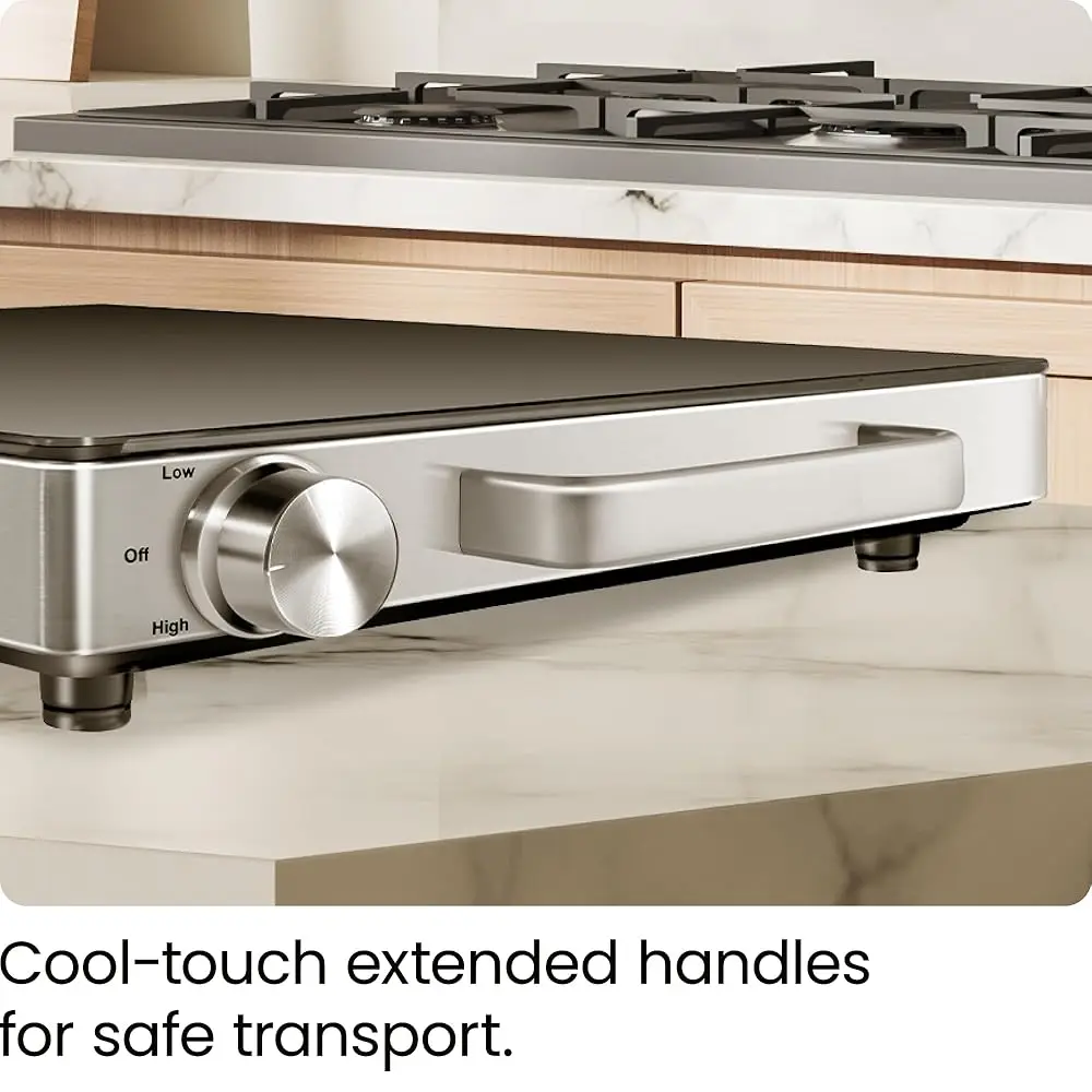 Compact Glasstop Warming Tray With Adjustable Temperature Control Perfect For Buffets, Restaurants, Parties, Events, Home