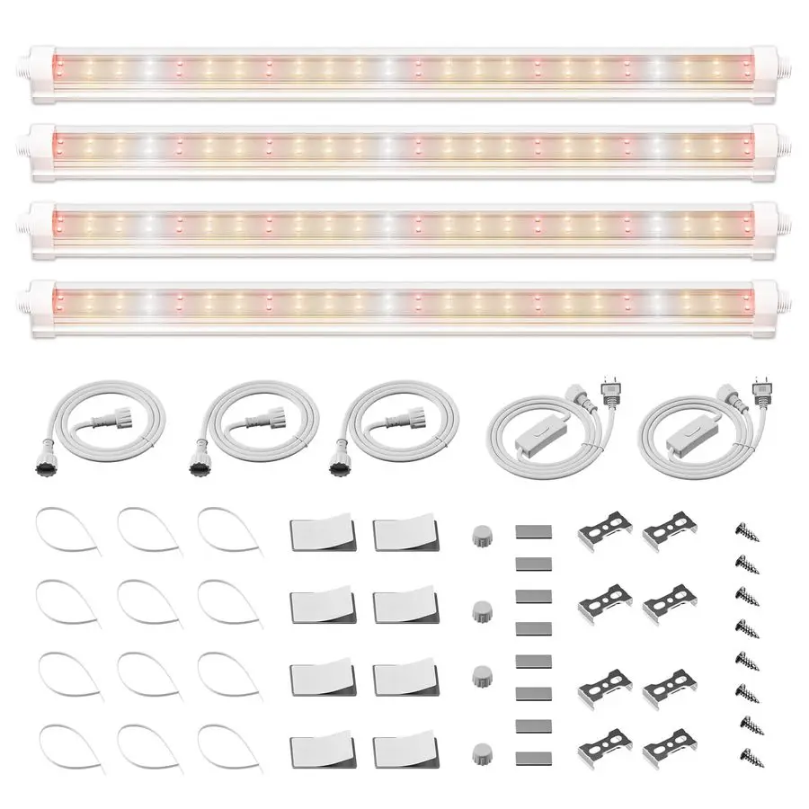 

Farmer 1FT LED Grow Lights for Indoor Plants,Full Spectrum 3000K5000K660nm,40W 4x10W,200W Equivalent,3Level Dimmable,IP65 Waterp
