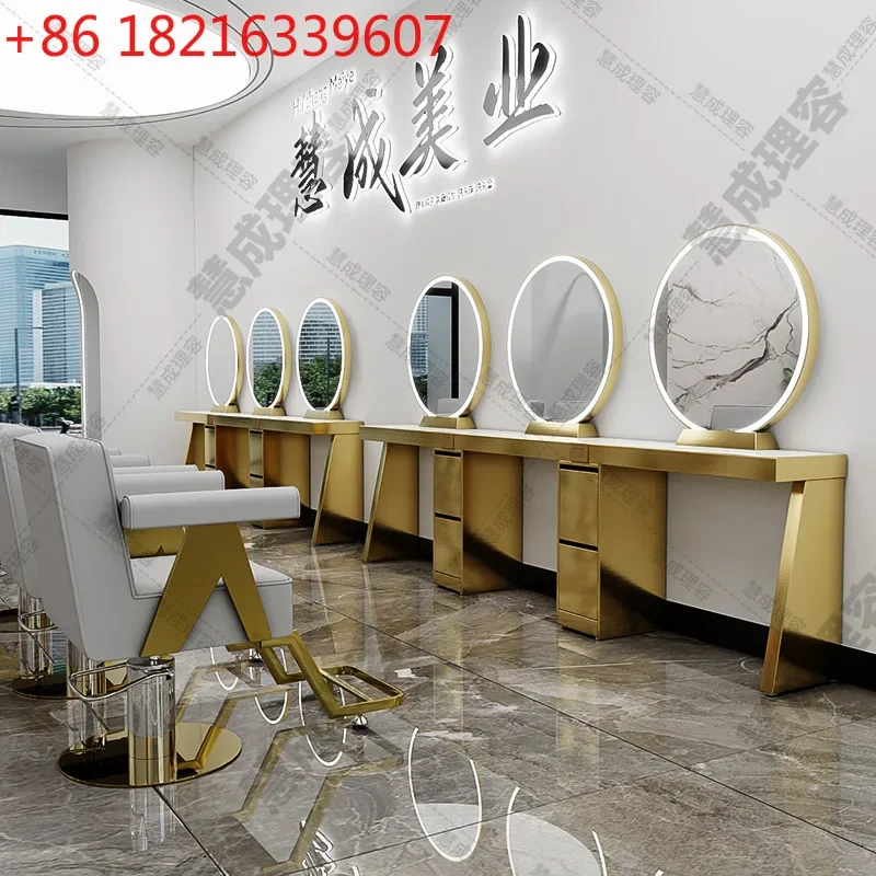 New single and double-sided integrated mirror with cabinet, special hair cutting, perming and dyeing for hair salons