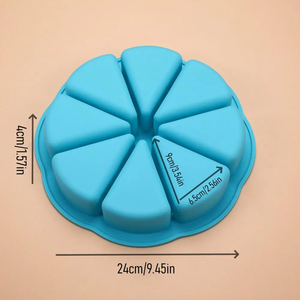 24cm Silicone Cake Mold 8-Cavity Non Stick Waffle Mold DIY Bread Baking Pizza Pie Brownies Pancakes Heat Resistant Baking Trays