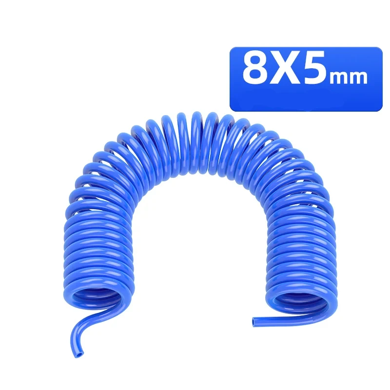 Compressor Air Tools 3M 6M 9M 12M High Pressure PU Tubing Gas Spring Pneumatic Spiral Tubing EU Quick Coupling Pipe