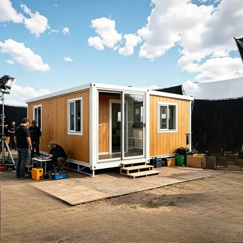 Movable Container House Foldable Prefab Home Customized Expandable Collapsible Living Pod for Outdoor Movie Theater Party Area