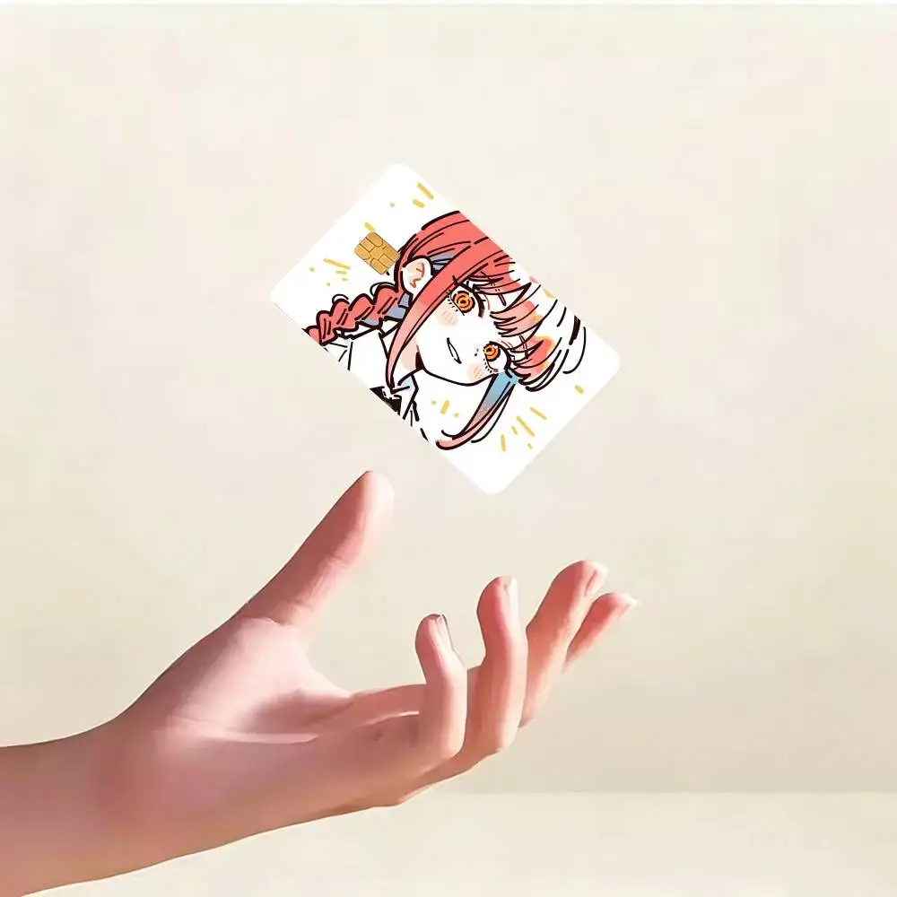 Chainsaw Man Makima HD Credit Card Stickers Game Card Decal Small Chip Waterproof Sticker Gift Decor