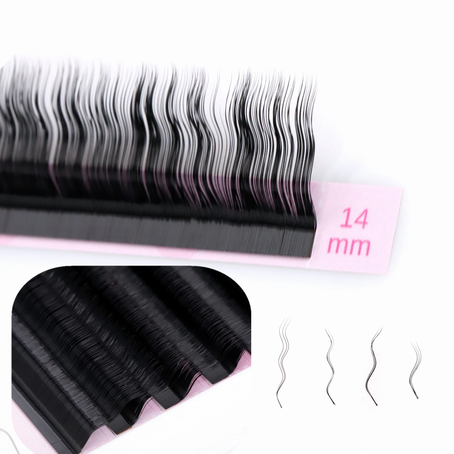 New Wool Roll False Eyelash W Wavy Shape Curl Volume Eyelash Extension Fluffy Soft Full DIY 3D 5D Cat Eye Lash Extension