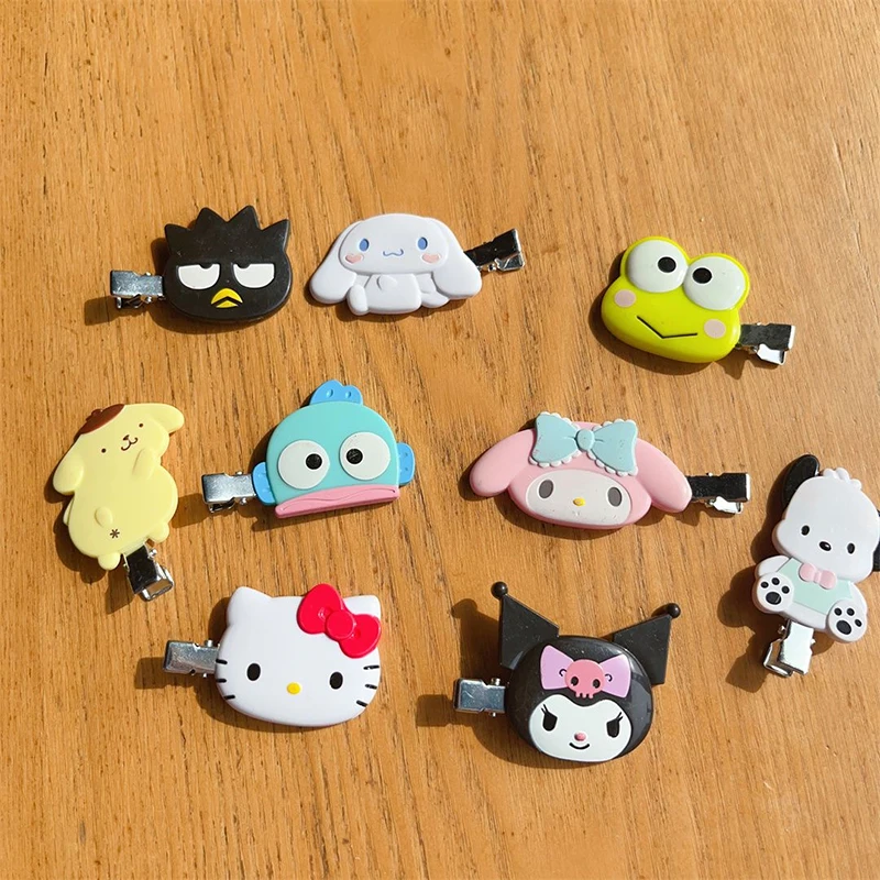 Sanrio Haarclip Schattige Cartoon Haarspeld Hoofddeksels Mooie Kant Knal Clips Voor Meisjes Vrouwen Haaraccessoires Geschenken