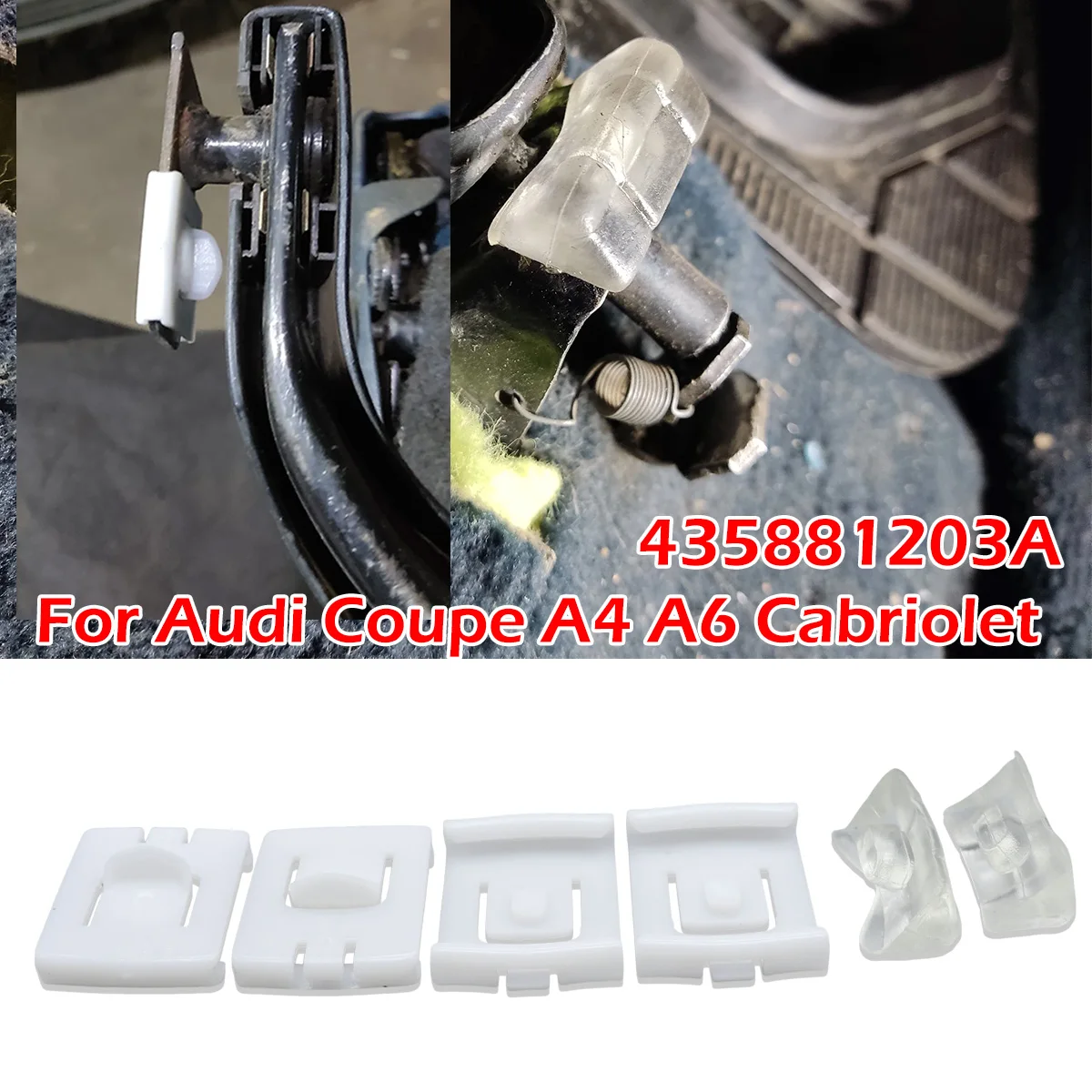 

Car Seat Fastener Rail Runner Clips Slider Guide For Audi Coupe 1981-1987 A4 B5 A6 C4 C5 Cabriolet Accessories Inner Fastener