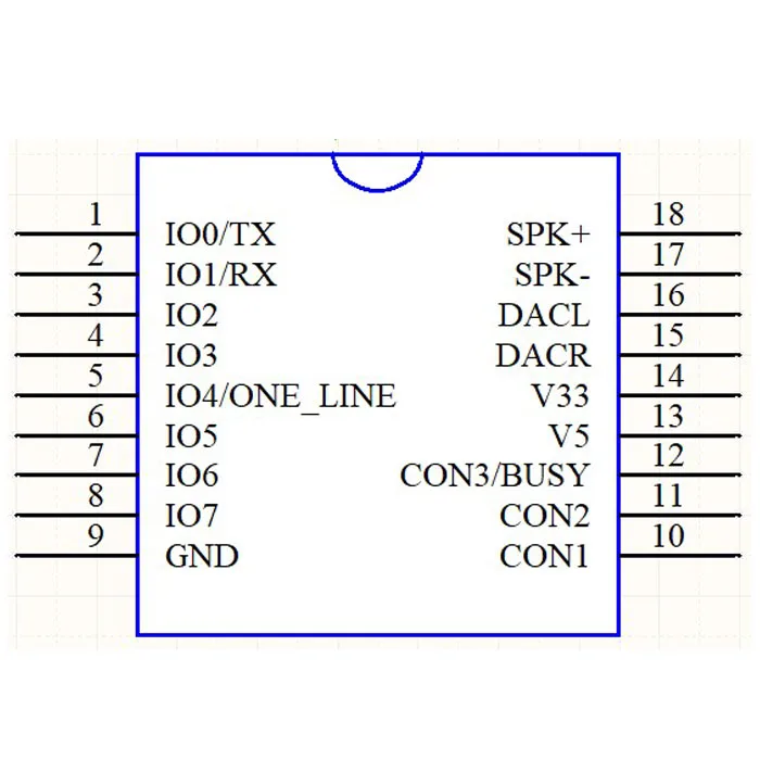 Sprachwiedergabemodul, IO-Trigger, serielle Schnittstellensteuerung, USB-Flash-Download, Sprachmodul DY-SV17F – Detail 3