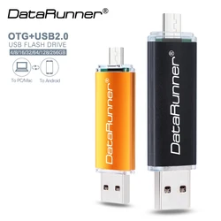 DataRunner USB 2,0-Stick Micro USB Stick OTG Pen Drive 8GB 16GB 32GB 64GB 128GB 256GB Metall Usb-Stick-Stick