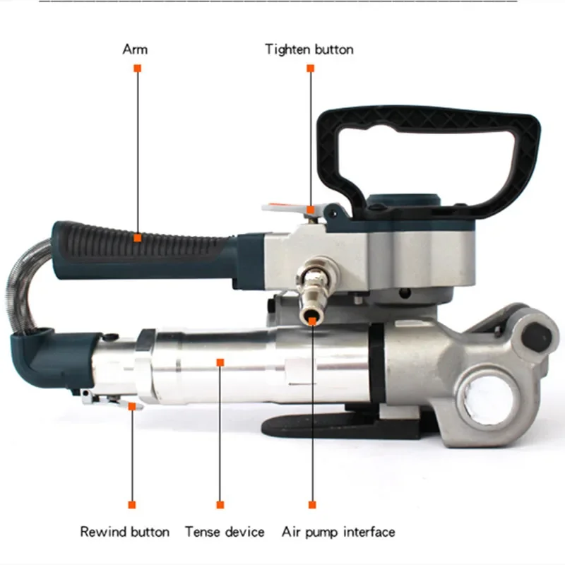 Semi-Automatic Pneumatic Baler Strapping Tool for Wood Paper Belt Case Pouch Packaging in Food Chemical Beverage Industries