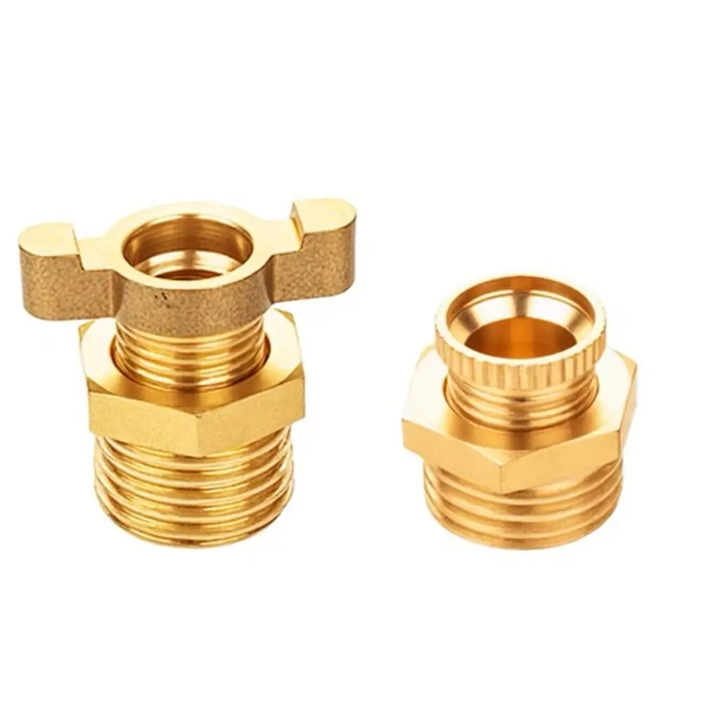 New Brass Air Compressor Drain Valve Hand-Turn Male Thread Air Compressor Drain Bleeder Valve