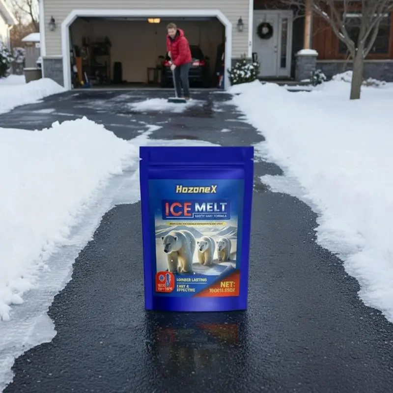 Snow Melting Agent Fast Ice Remover Concrete Safe Outdoor Formula for Winter Driveways Walkways