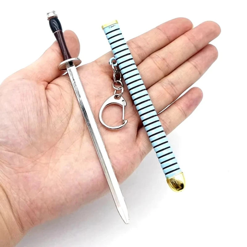 15 سنتيمتر/5.9in البسيطة أنيمي الطرفية المفاتيح رورونوا زورو كاتانا مع أداة غمد المعادن السيف مشبك سلاح نموذج الحرفية لعبة الهدايا #6