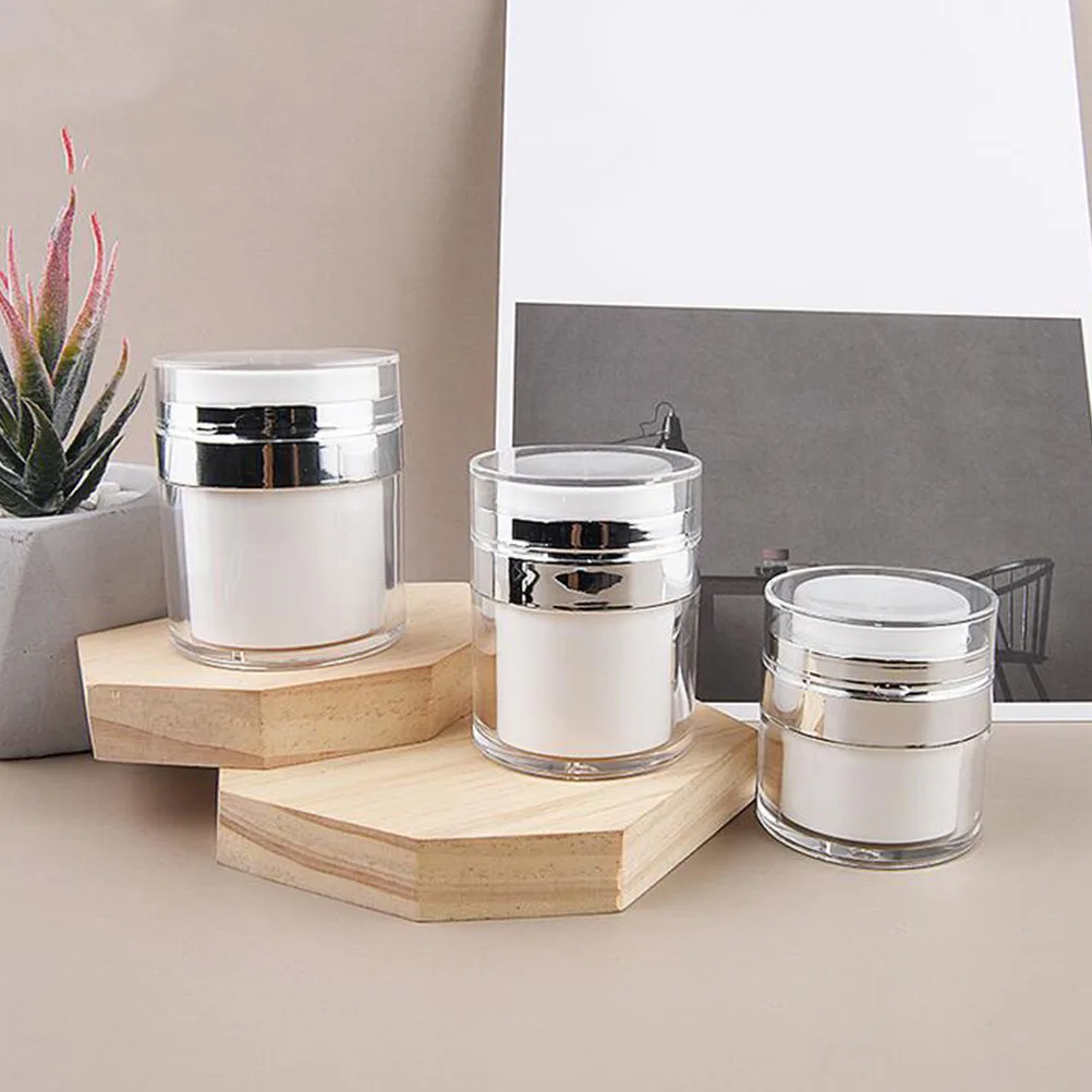 3 قطعة زجاجة مضخة محلول تصميم قوي بدون هواء سهل الاستخدام لمنتجات العناية بالبشرة هلام الاستحمام كريم اليد إعادة الملء مانعة للتسرب #3