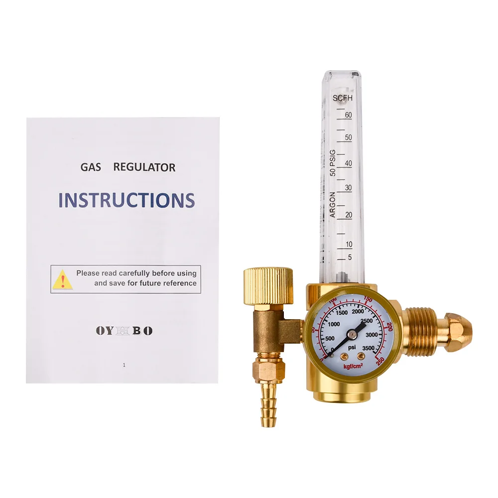 CGA580 G5/8 1-25 Argon CO2 Mig Tig Flow Meter Gas Regulator Flowmeter Welding Weld Gauge Argon Regulator Pressure Reducer