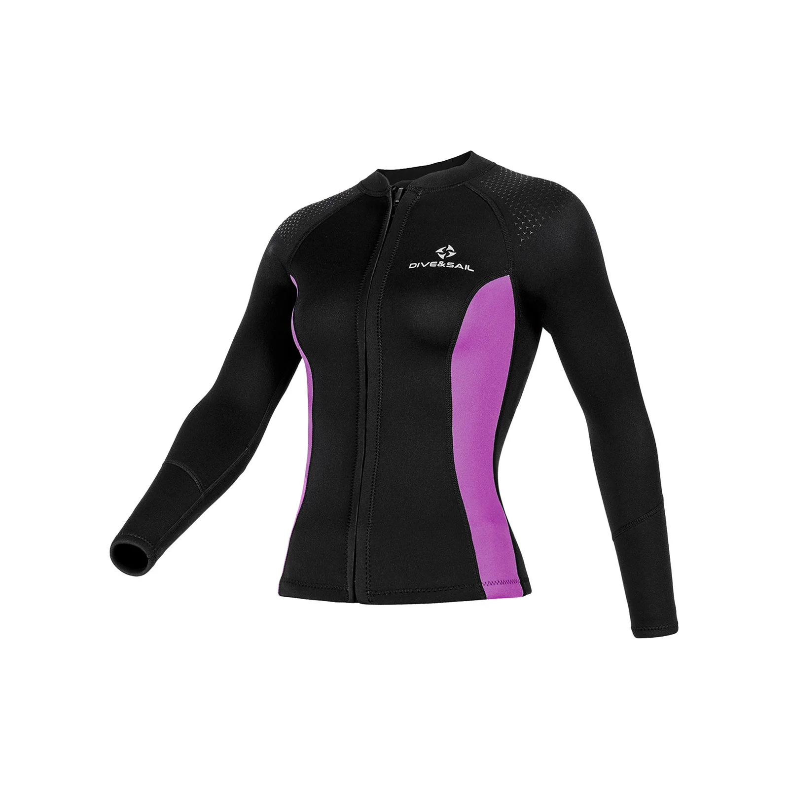 

Womens Swim Tops 3mm Neoprene Wetsuit Swimwear Long Sleeve Front Zipper Beach Swimming Top Snorkeling Surfing Diving Swimsuit