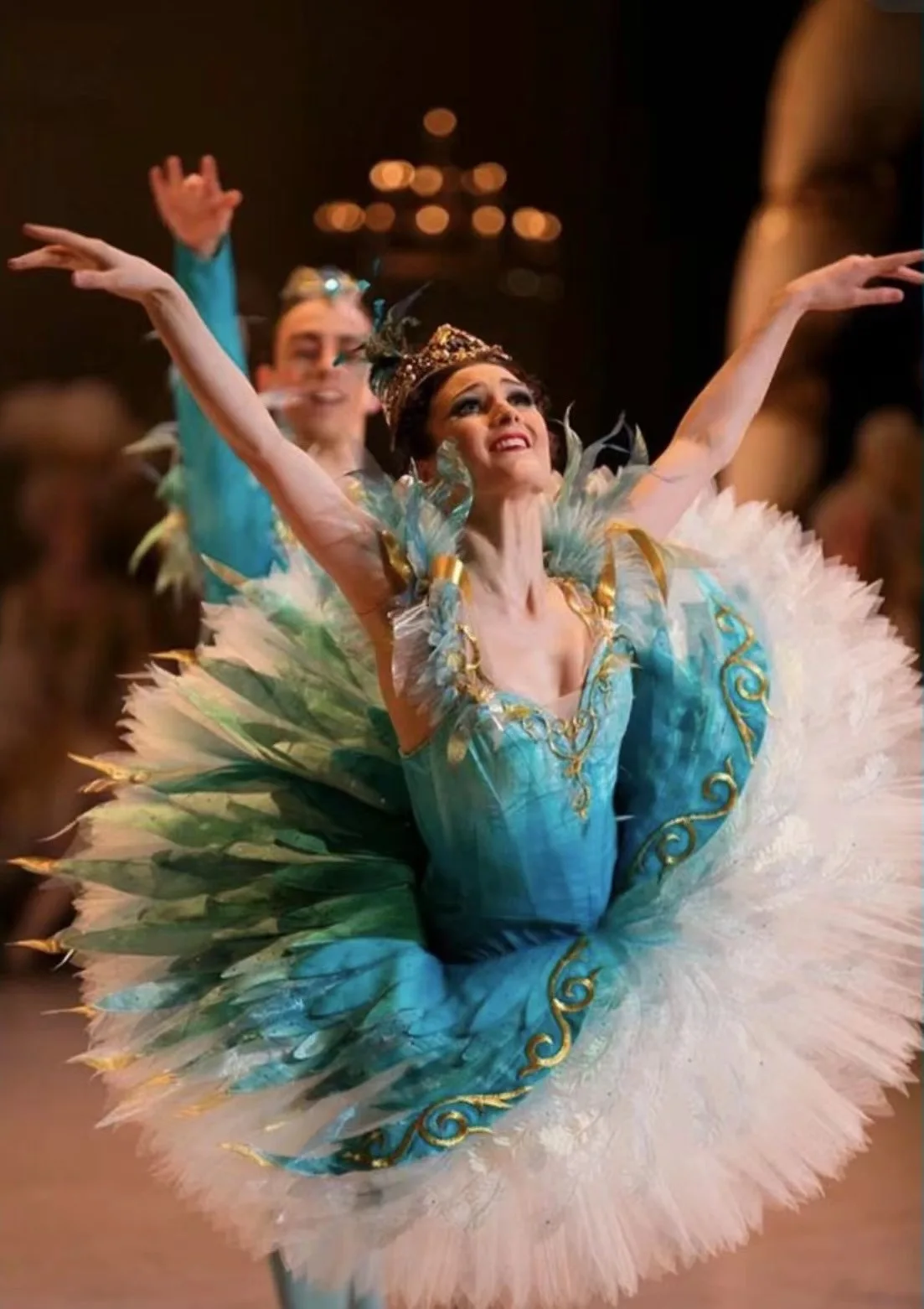 

Peacock Dance Dress Performance Suits Wings Ballet Costumes Stage Show Elegant Dress