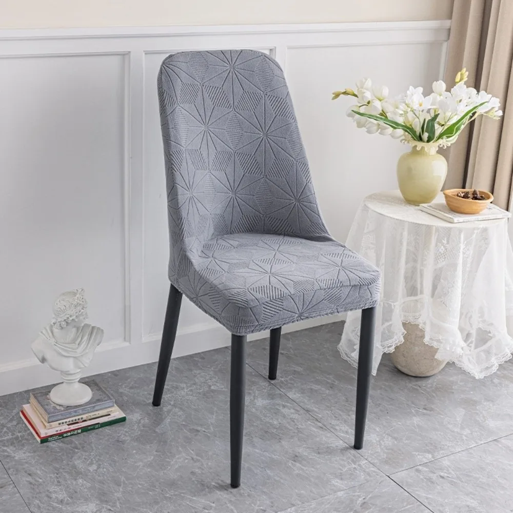 

Dustproof Jacquard Chair Cover Chair Cushion Seat Cover Elastic Arc Chair Cover Thicker Universal Kitchen Chair Protector Hotel