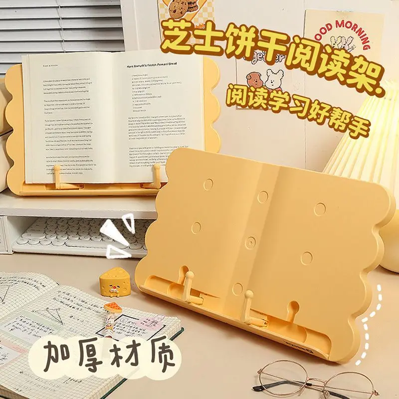 Adjustable Tablet Holder Cheese Reading Bookshelf Student Reading Stand Desktop Stand Bookholder Fixed Book Stand  Ipad Support