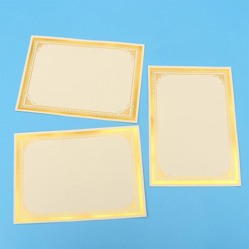 

8 Sheets A4 Certificate Paper Diploma Inner Page Blank Award Sheets for Teacher Appreciation Camp Certificates Student