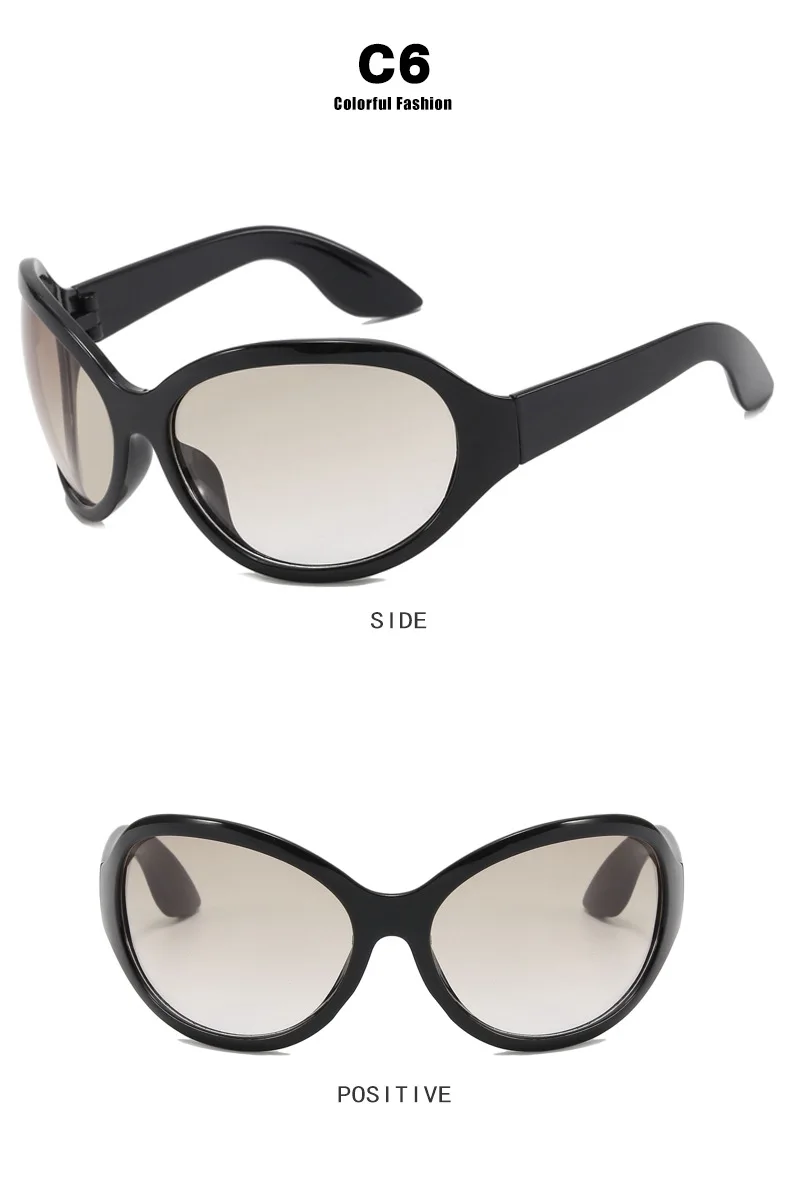 DOHOHDO UV400 Modische unregelmäßige runde Sonnenbrille für Damen und Herren, Vintage-Designer-Sonnenbrille für Damen, trendige Damen-Sonnenbrille – Detail 14