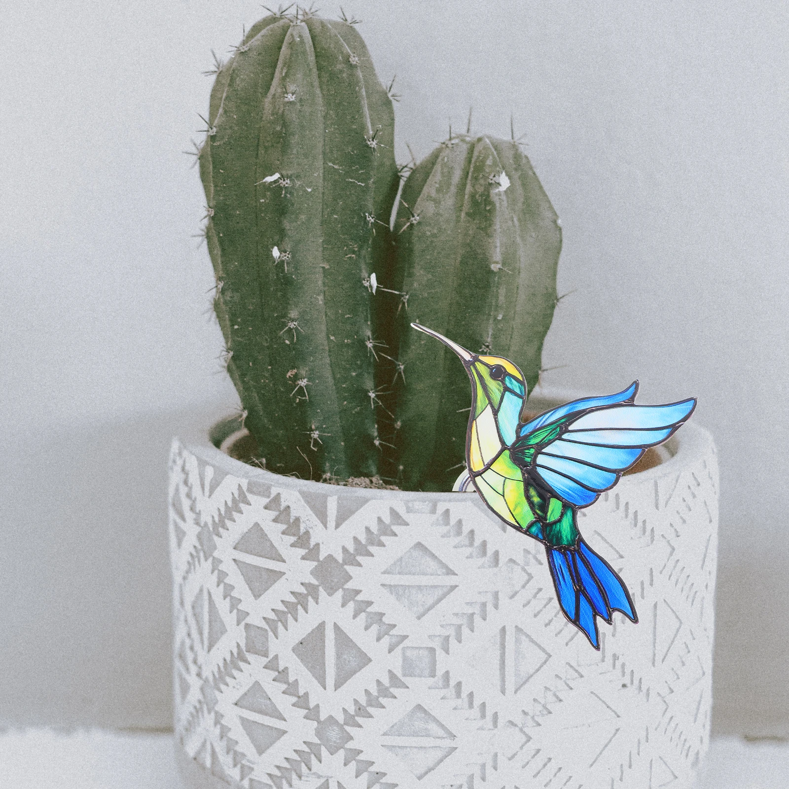 

Акриловый колибри птица цветочный горшок обниматели животное статуя птицы бонсай горшок орнамент для кашпо вешалка украшения сказочный сад