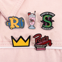 Riverdale South Side Serpents Enamel Pin Pop's Chock'lit Shoppe Open 24 HRS Brooches Lapel Badge Jewelry Gifts For Fans Friends