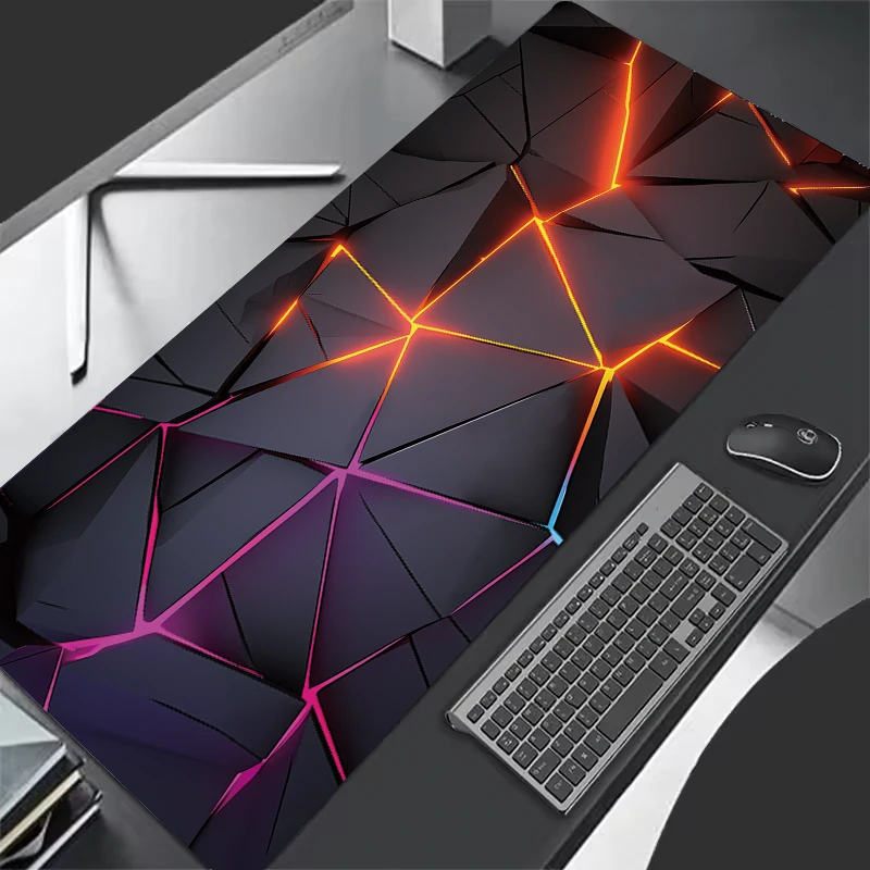 Large Gaming Mouse Pad 900x400 Geometric Art Gamer Big Mouse Mat Computer Gaming Locking Edge MousePad Keyboard Desk Mice Pads