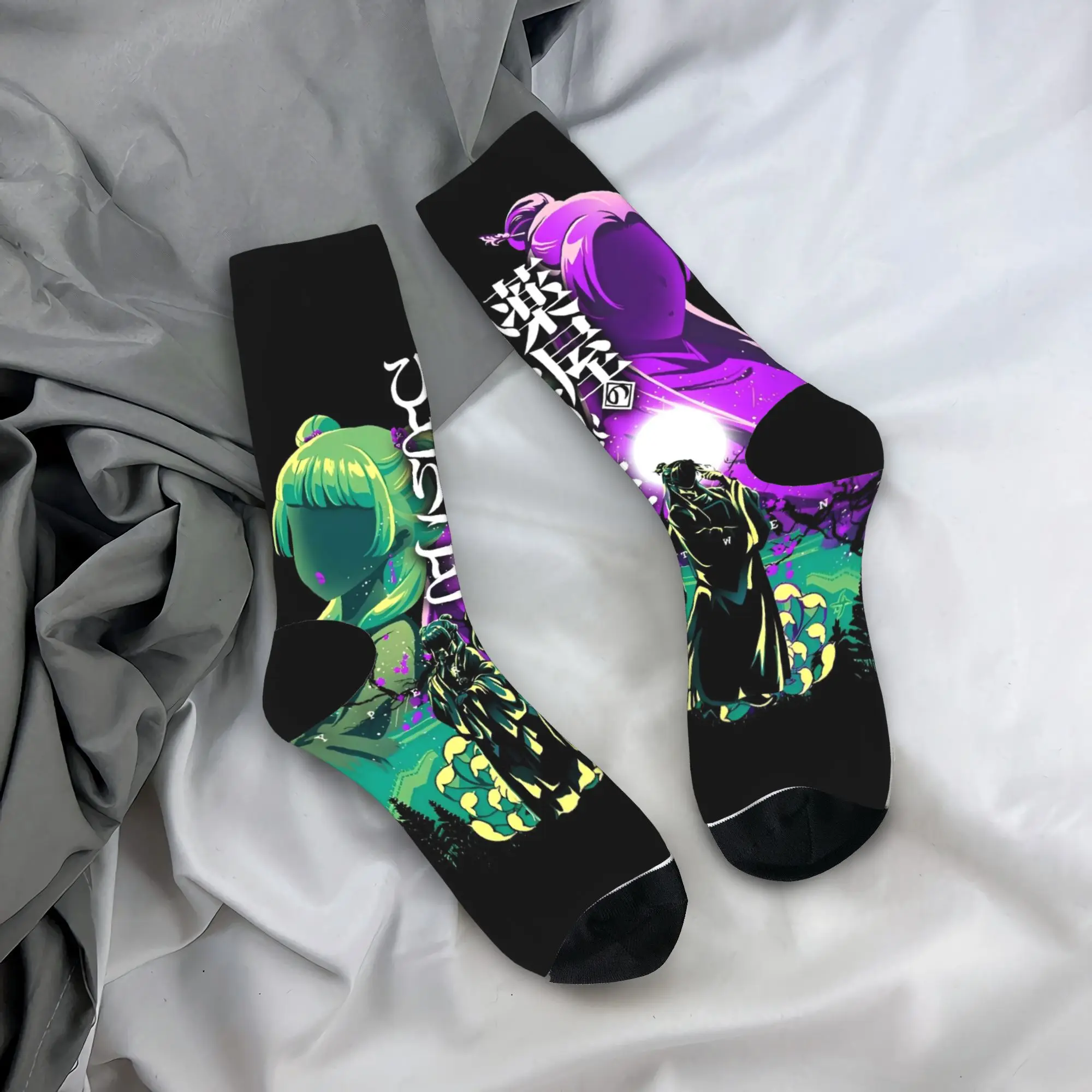 يوميات الصيدلية Maomao جوارب القوطية الجوارب الرجال تنفس الجوارب الشتاء سكيت الجرافيك المضادة للانزلاق الجوارب هدية فكرة