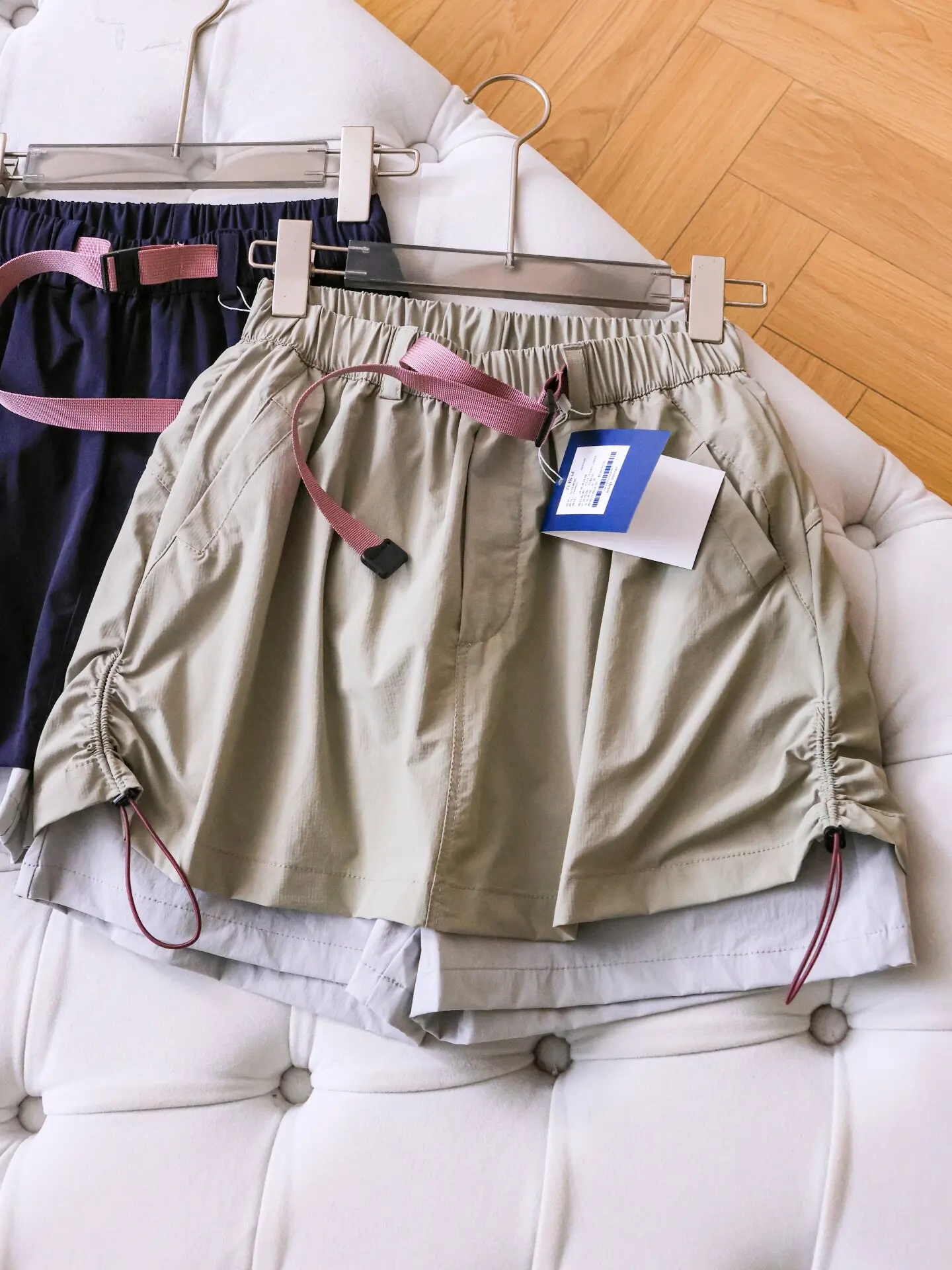 Outdoor Mountain Elastic High Waist Lightweight Breathable Quick Dry Cycling Sport A-Line Skirt Pants Women Shorts E025