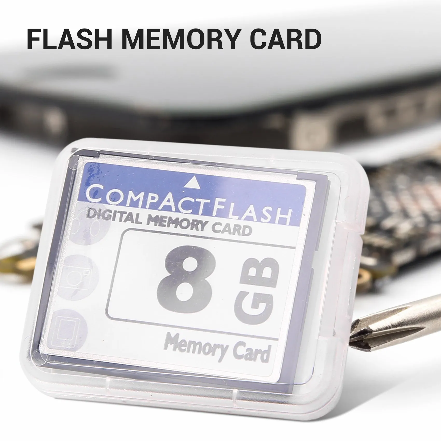Professional 8GB Compact Flash Memory Card(White&Blue)